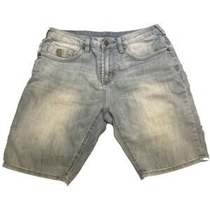 Buffalo David Bitton Jean Shorts Mens Size 30x9 Light Blue Denim Parker-X Casual